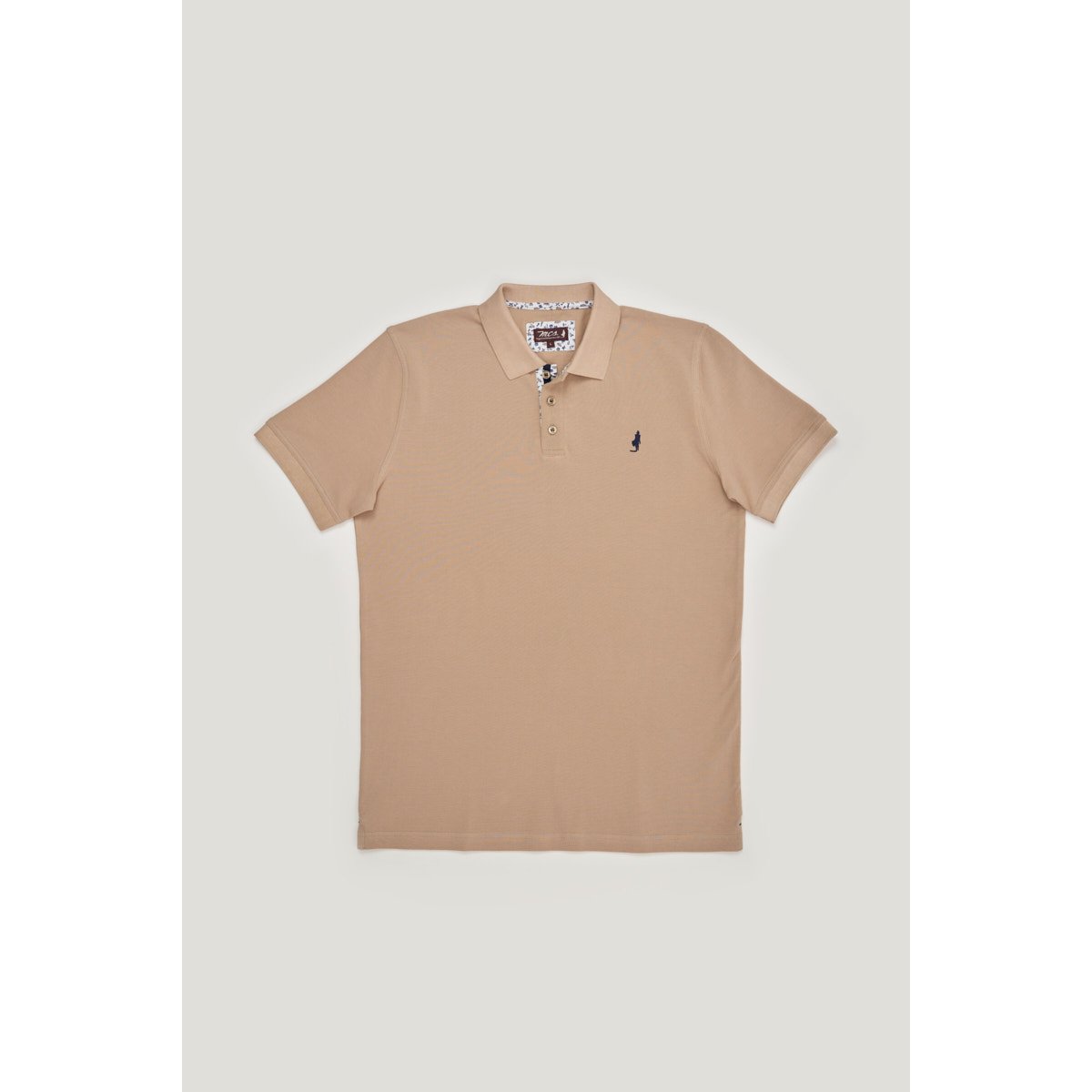 Polo avec un imprimé sous col beige, MCS