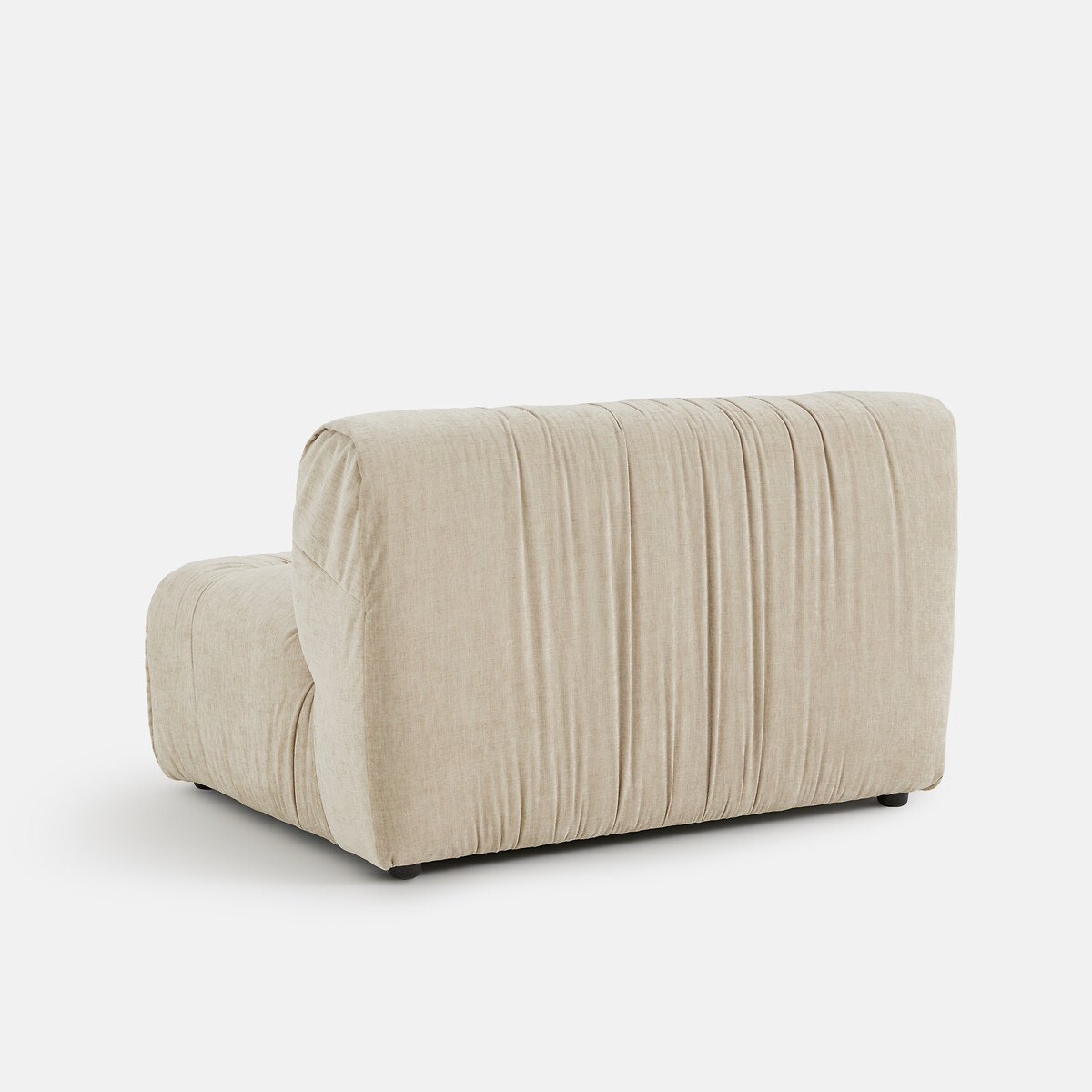 Loungestoel-element voor modulaire bank, in gevlamd chenille, SWEETY beige , LA REDOUTE INTERIEURS