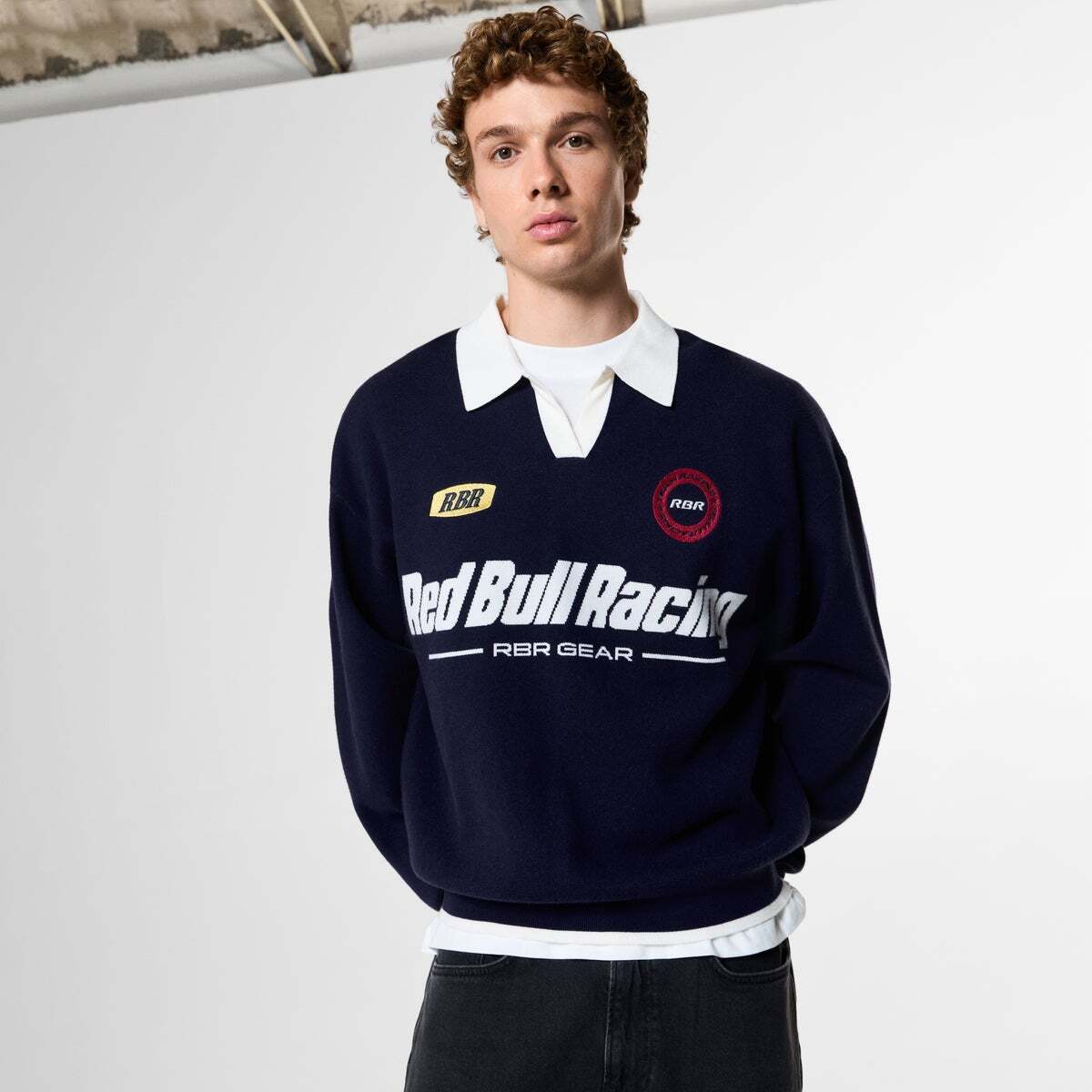 Red Bull Racing Pull En Maille À Col Polo marine, PEPE JEANS