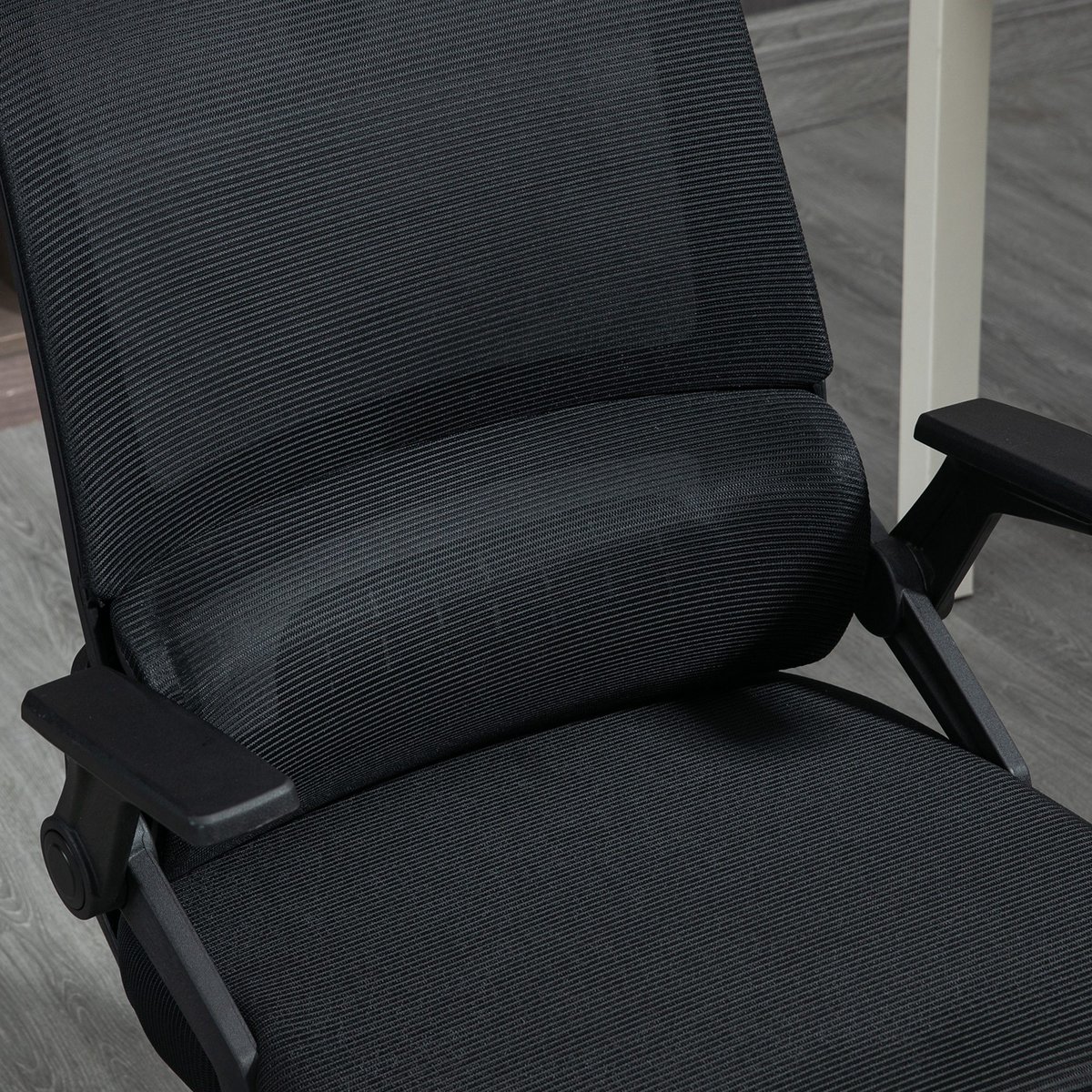 Chaise de bureau Maille Noir noir, HOMCOM