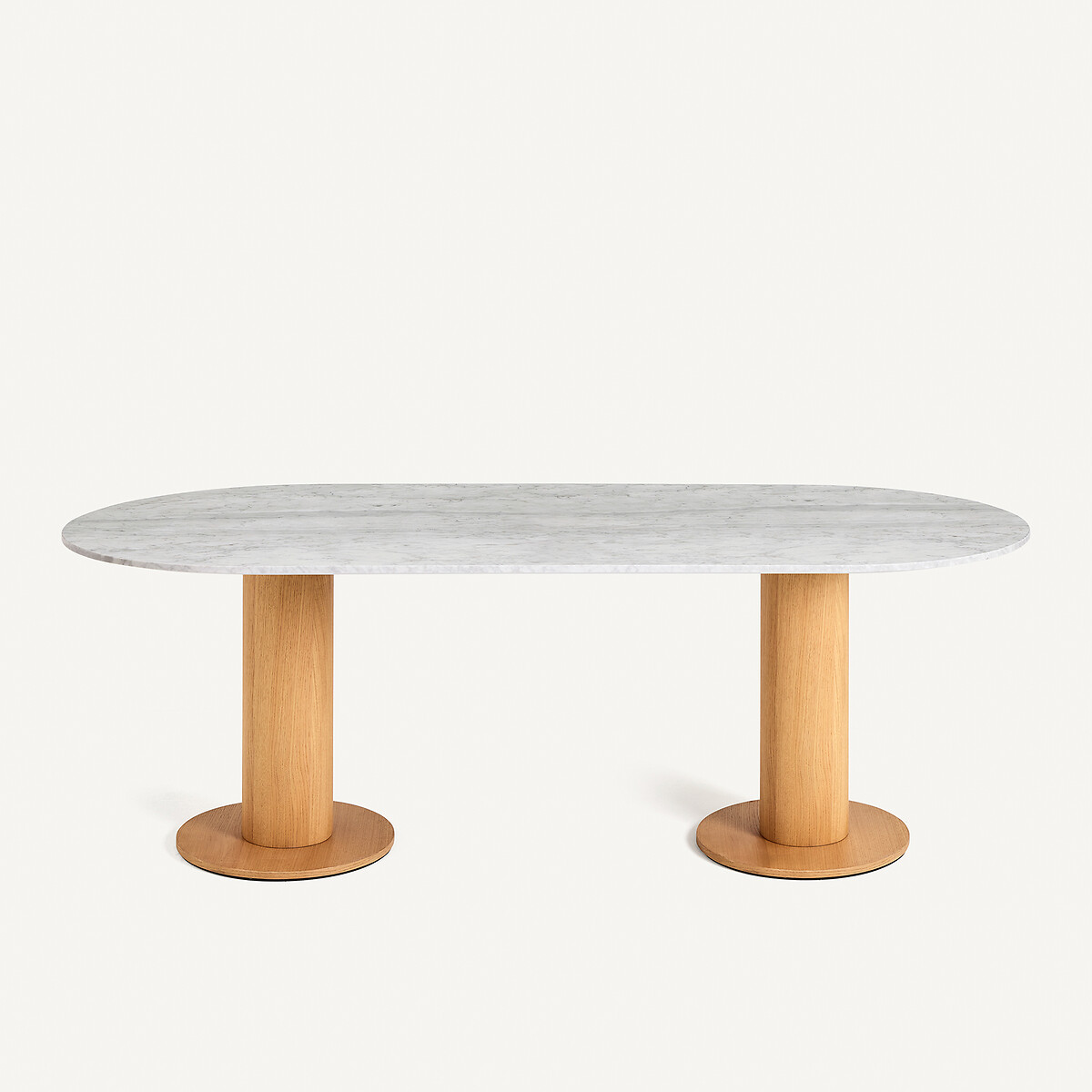 Piano per tavolo ovale in marmo, L220 cm, Ovalo marmo bianco, AM.PM