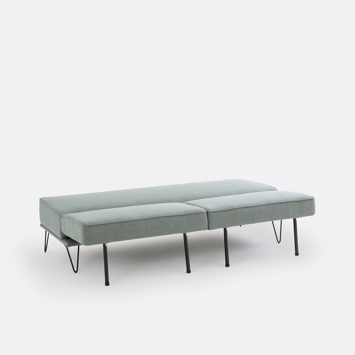 Banquette convertible, polyester, Vees vert de gris, LA REDOUTE INTERIEURS