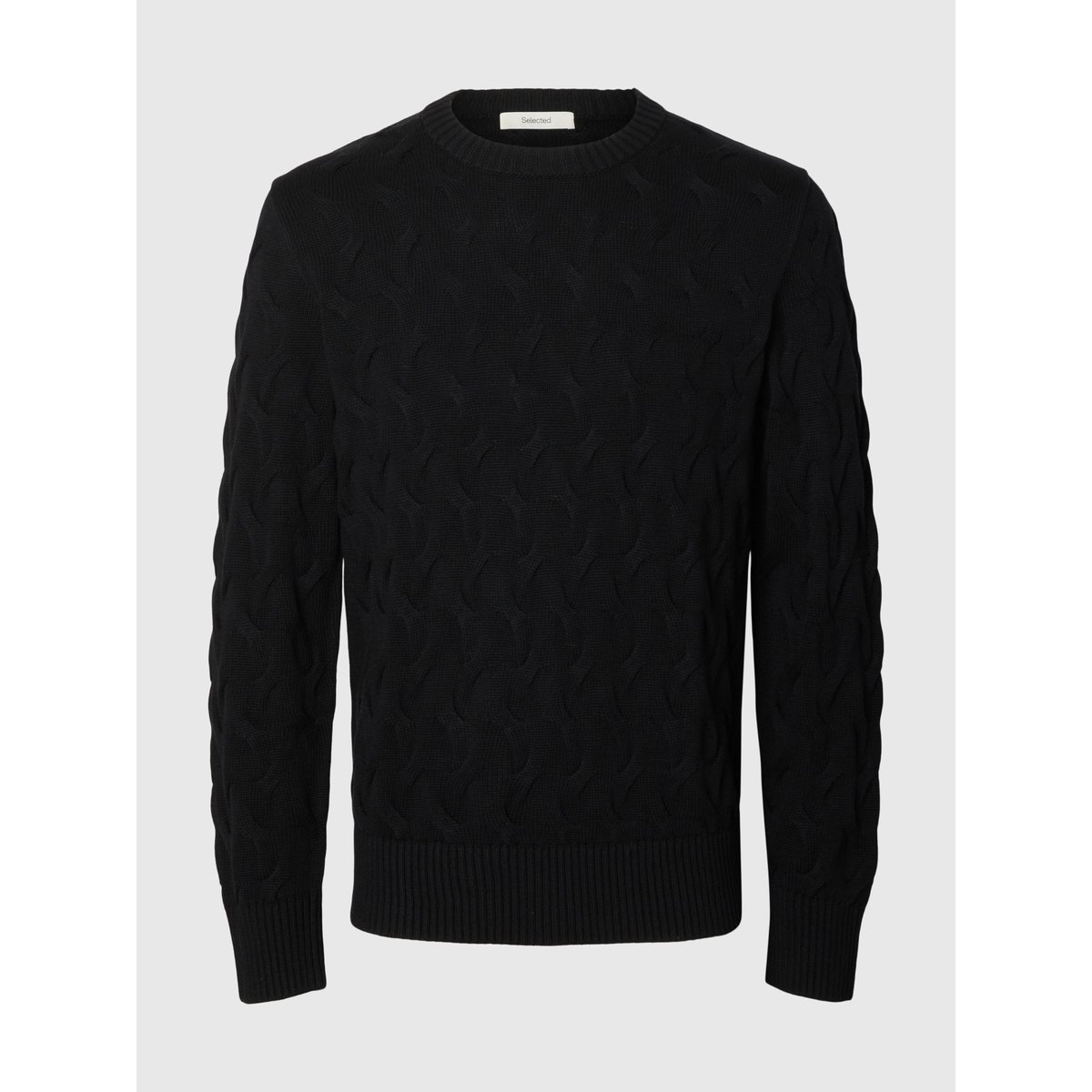 Pull Ras Du Cou noir - black1, SELECTED