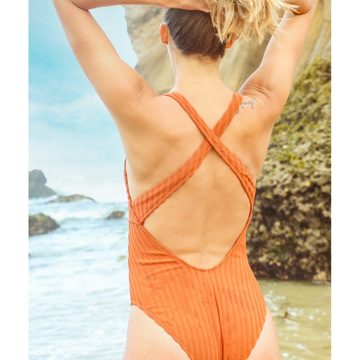 Maillot une pièce jacquard ANTONIA red island, OXBOW