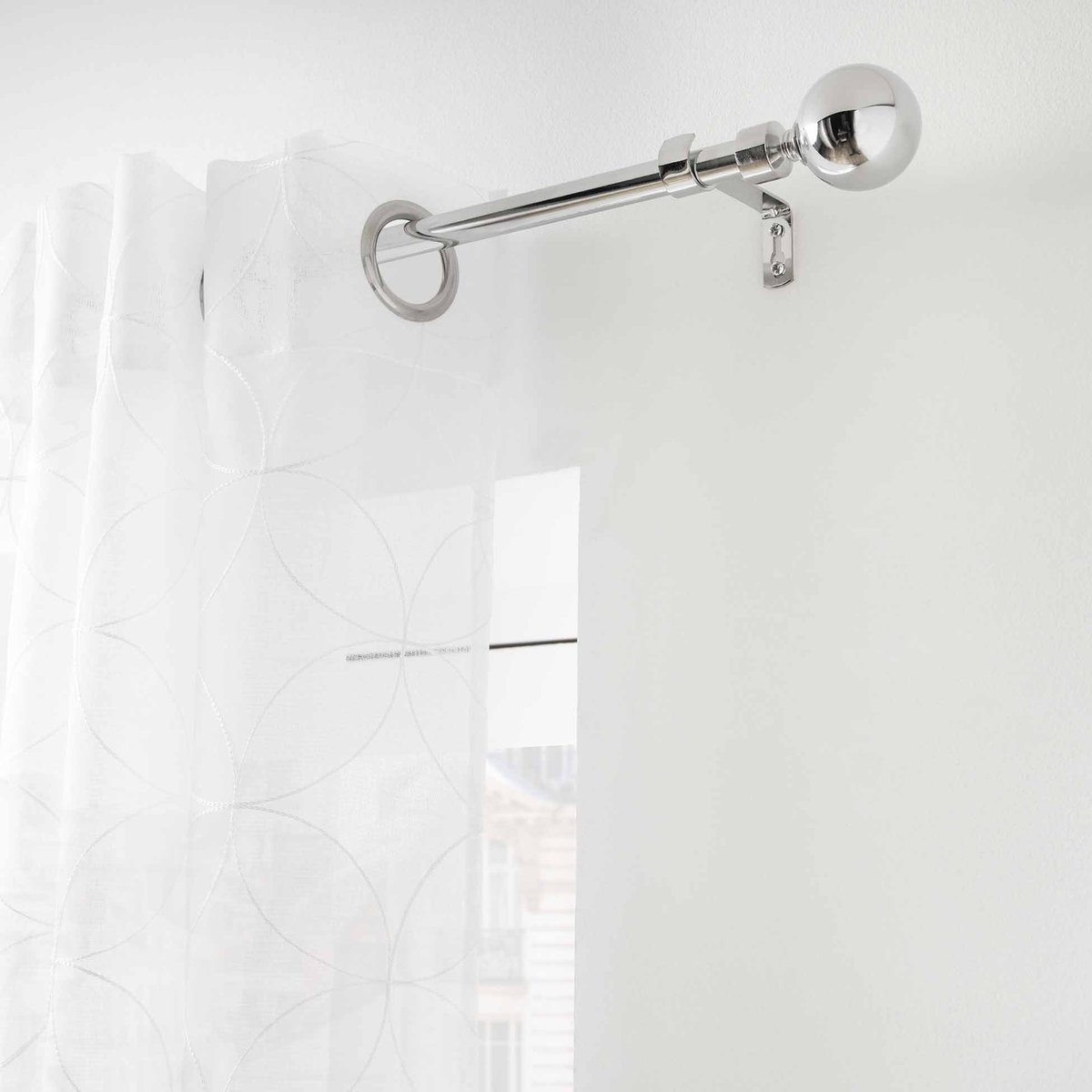 Tringle extensible en kit - 120-210 cm gris, DOUCEUR D'INTÉRIEUR