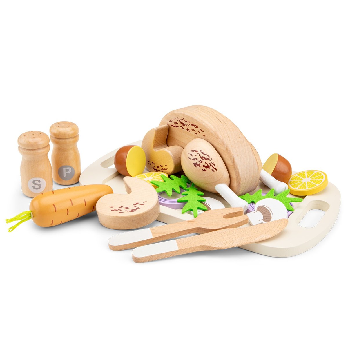 Poulet rôti pour jouer beige, NEW CLASSIC TOYS