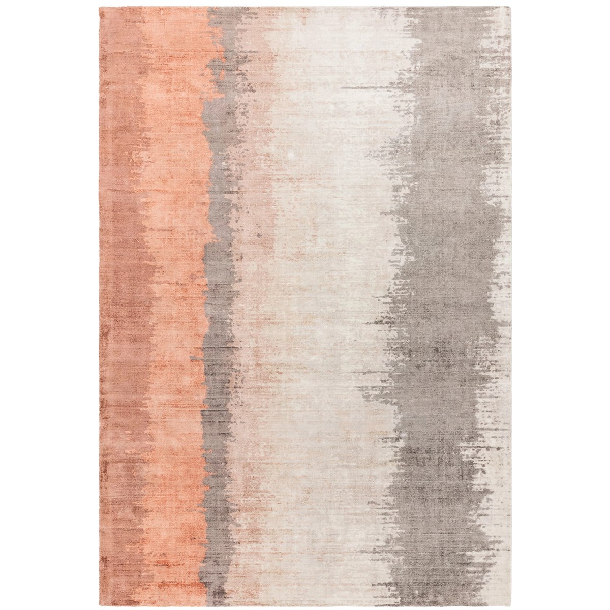 Tapis salon et chambre moderne tissé main GINO orange, NOVATREND