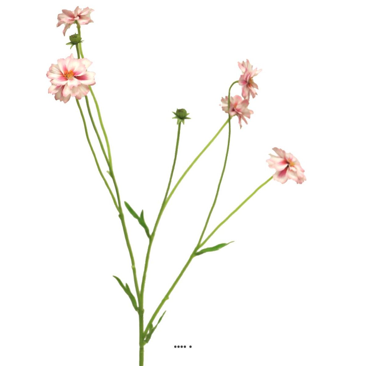 Centaurée artificielle, 3 ramures, H 64 c rose-crème, ARTIFICIELLES