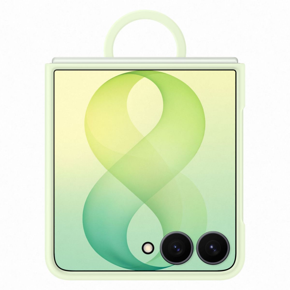 Coque Flip 8 Silicone anneau magnétique Vert couleur unique, SAMSUNG