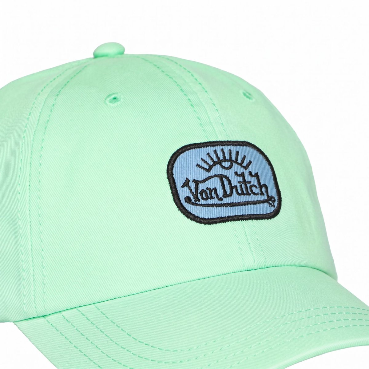 Casquette Dad Cap Log vert pâle/noir/bleu ciel, VON DUTCH