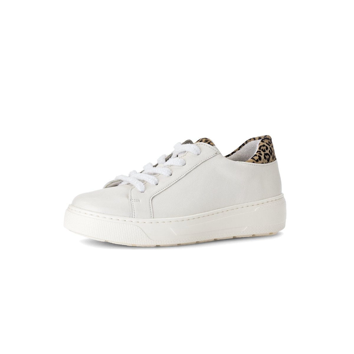 Baskets en cuir à talon compensé blanc, GABOR