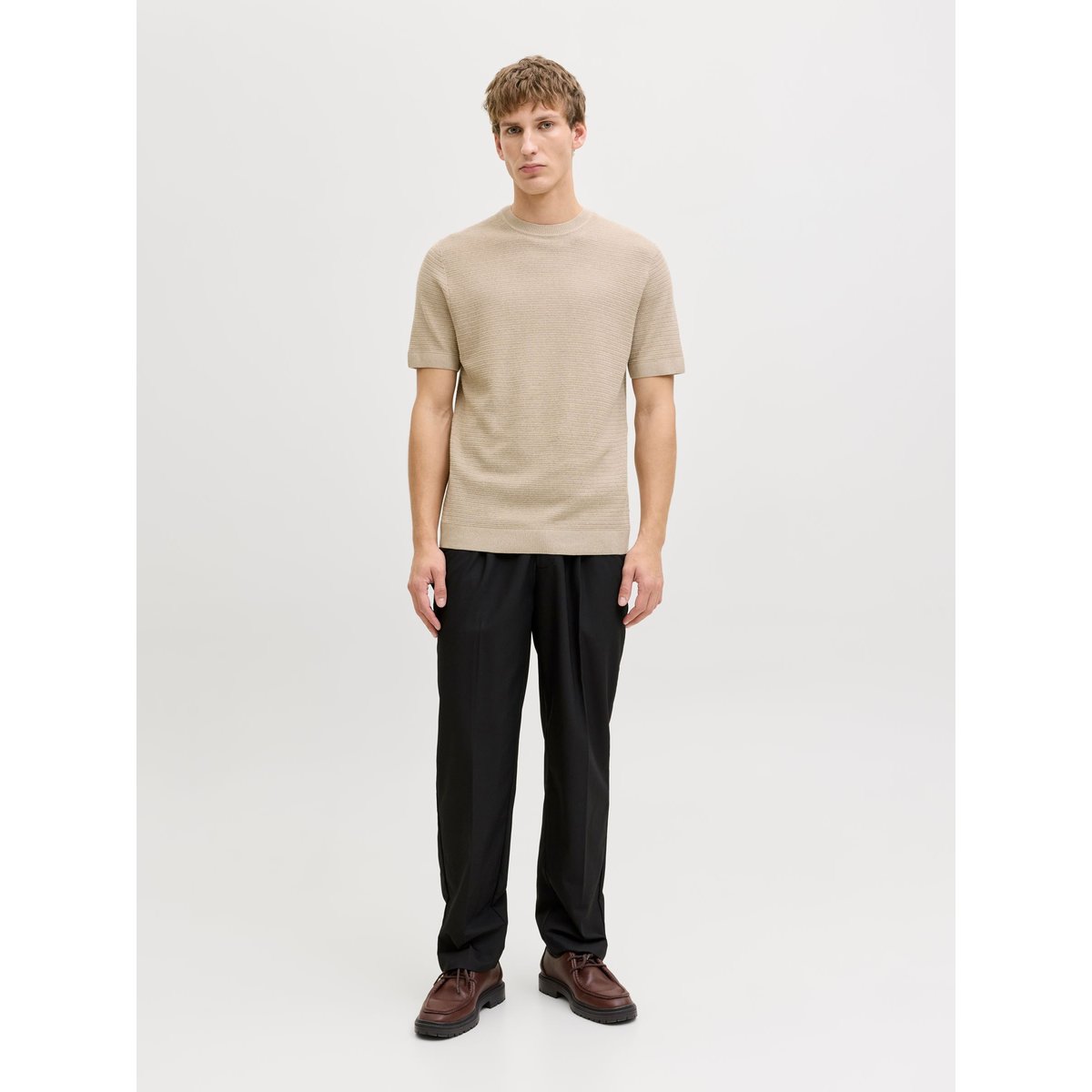 T-Shirt En Maille jaune - lemon pepper 1, JACK & JONES