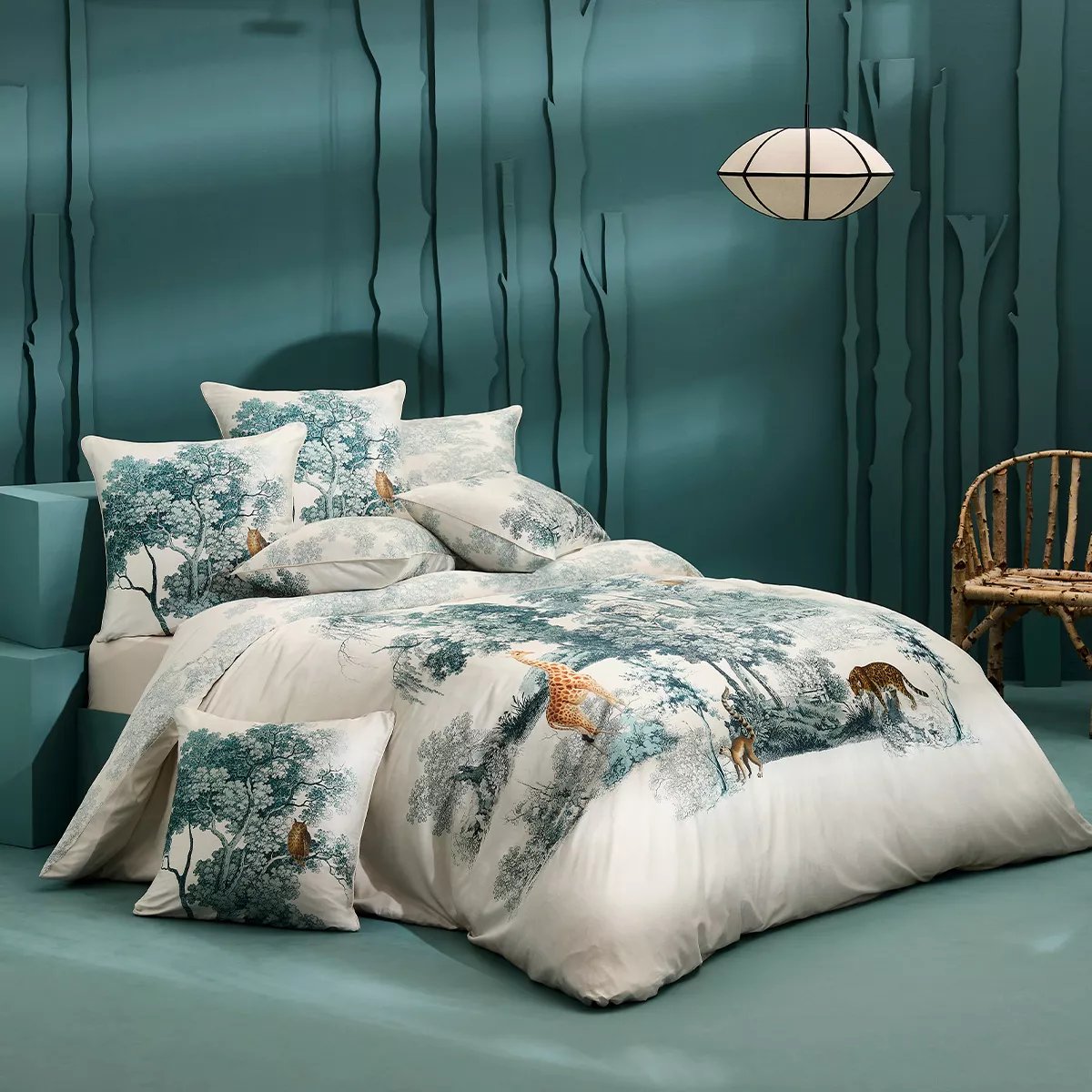 Drap housse b35 satin de coton UTOPIE encre, GARNIER THIEBAUT