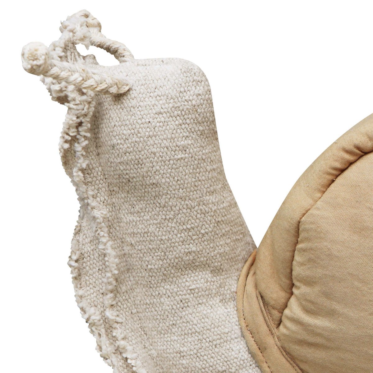 Coussin cuberta de algodon Escargot paresseux JARDIN FANTASTIQUE naturel, miel, LORENA CANALS