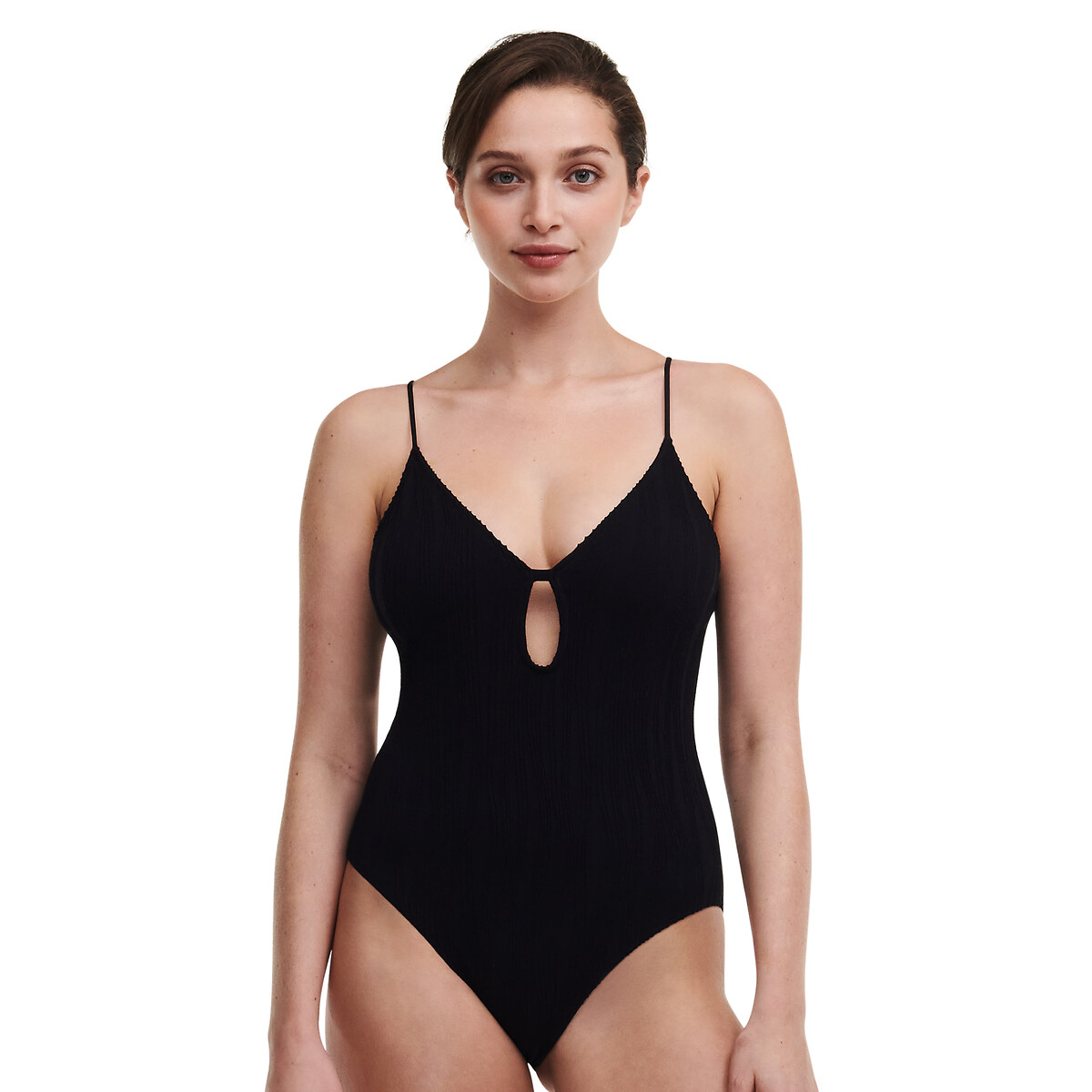 Maillot de bain 1 pièce Pulp noir uni, CHANTELLE