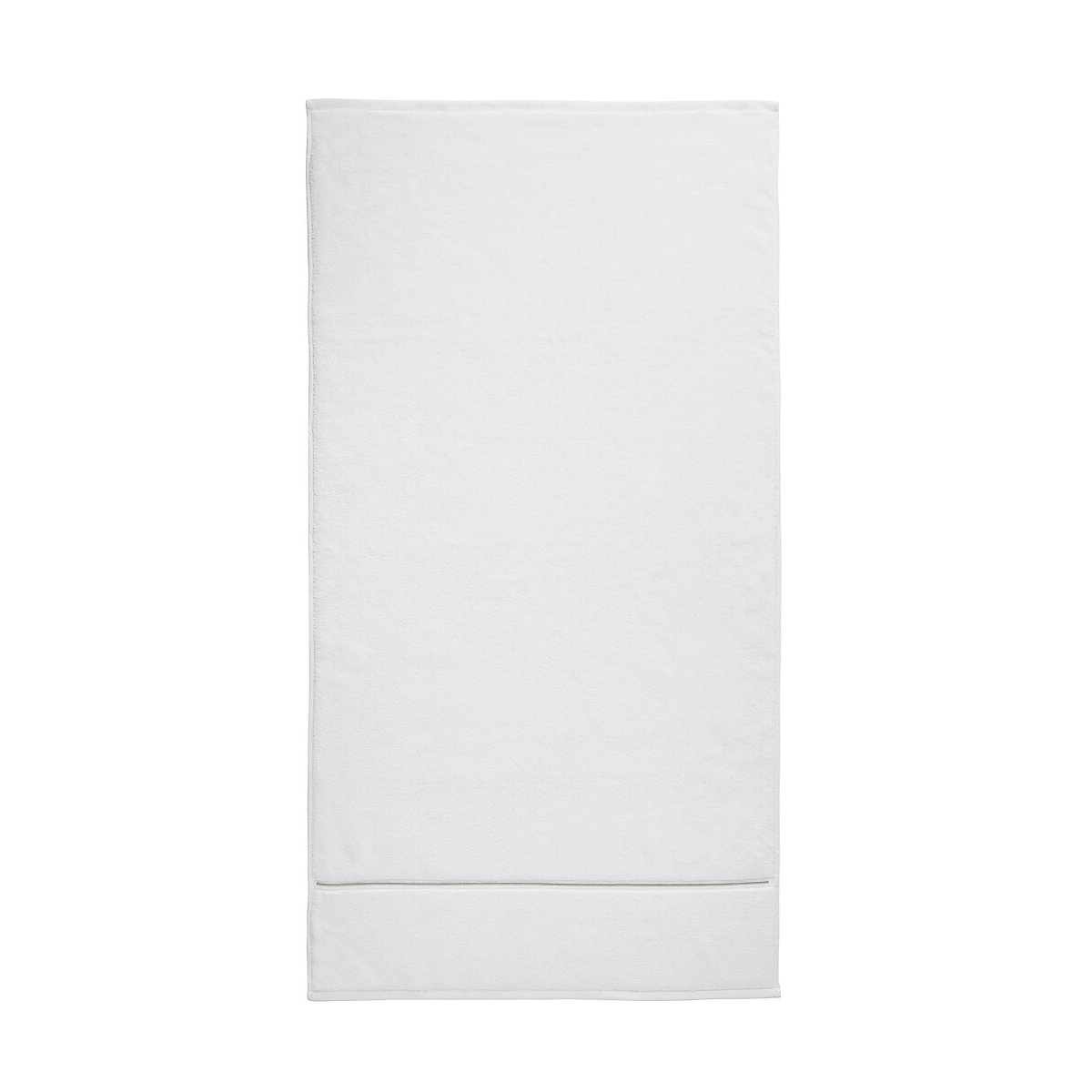 Zero Twist Satin Stitch Bath Towel white, BIANCA FINE LINENS