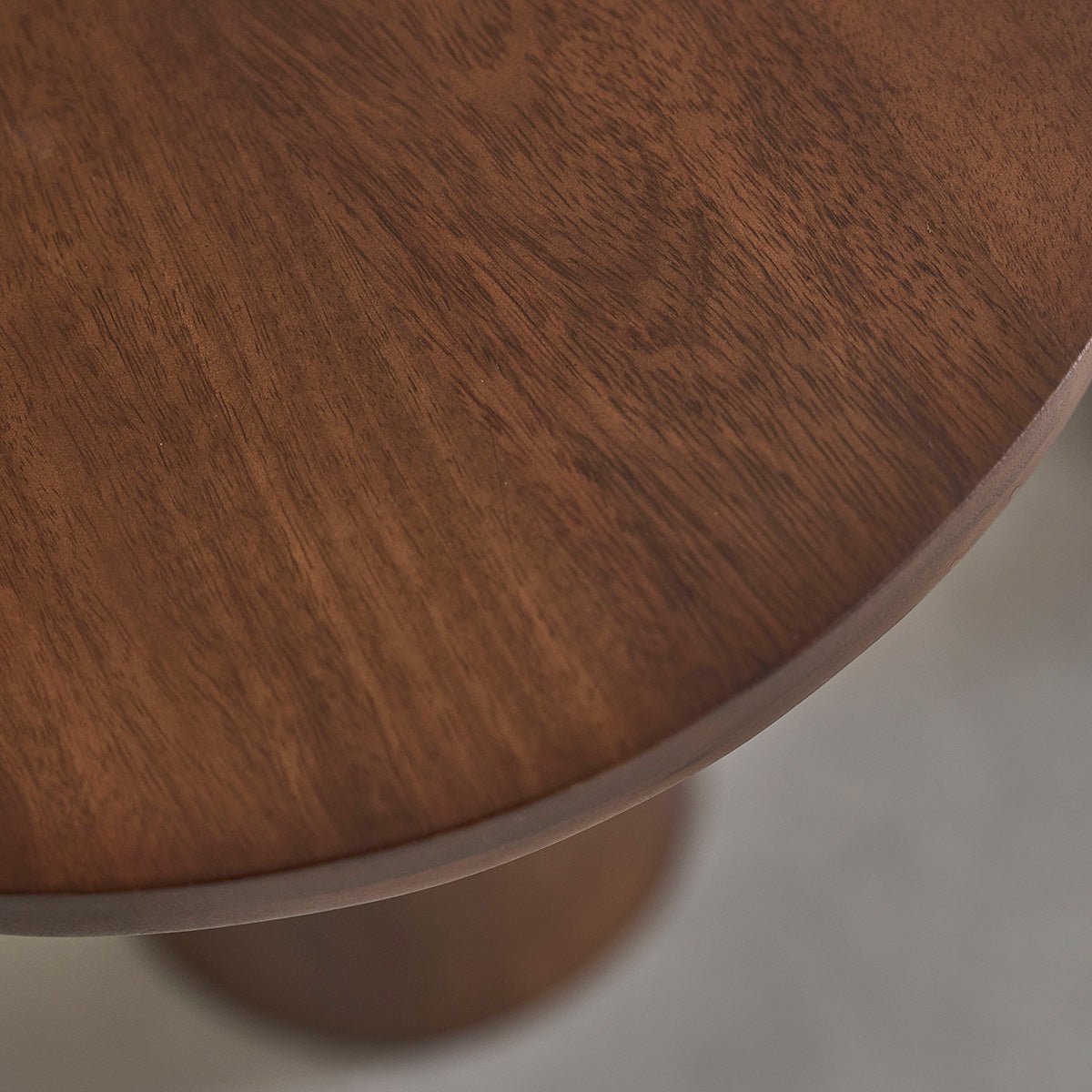 Table d'appoint en bois de manguier ronde PAULA marron, BERAH GETAH