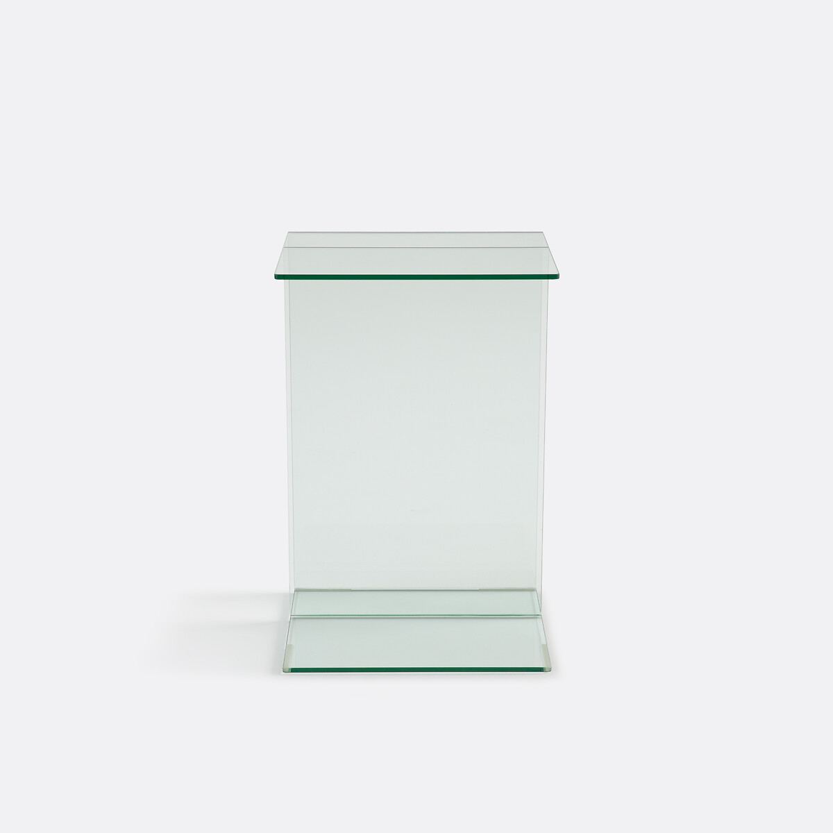 Bout de canapé en verre trempé, 1 niche, LIVIA transparent, LA REDOUTE INTERIEURS