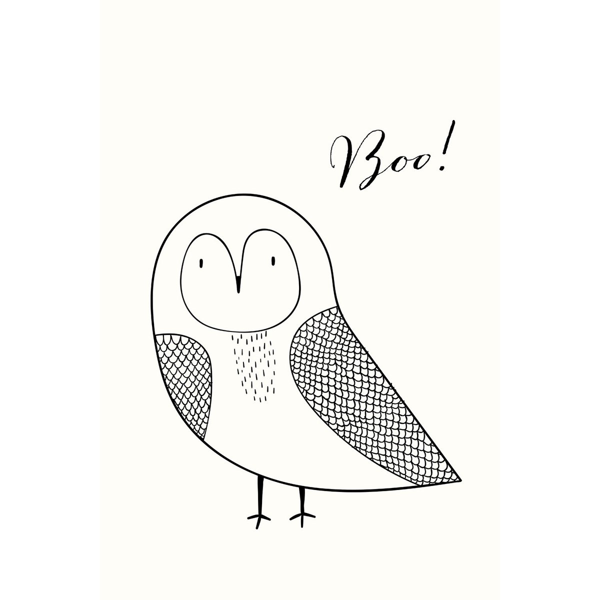 Tableau dessin hibou boo tableau alu dibond, HEXOA