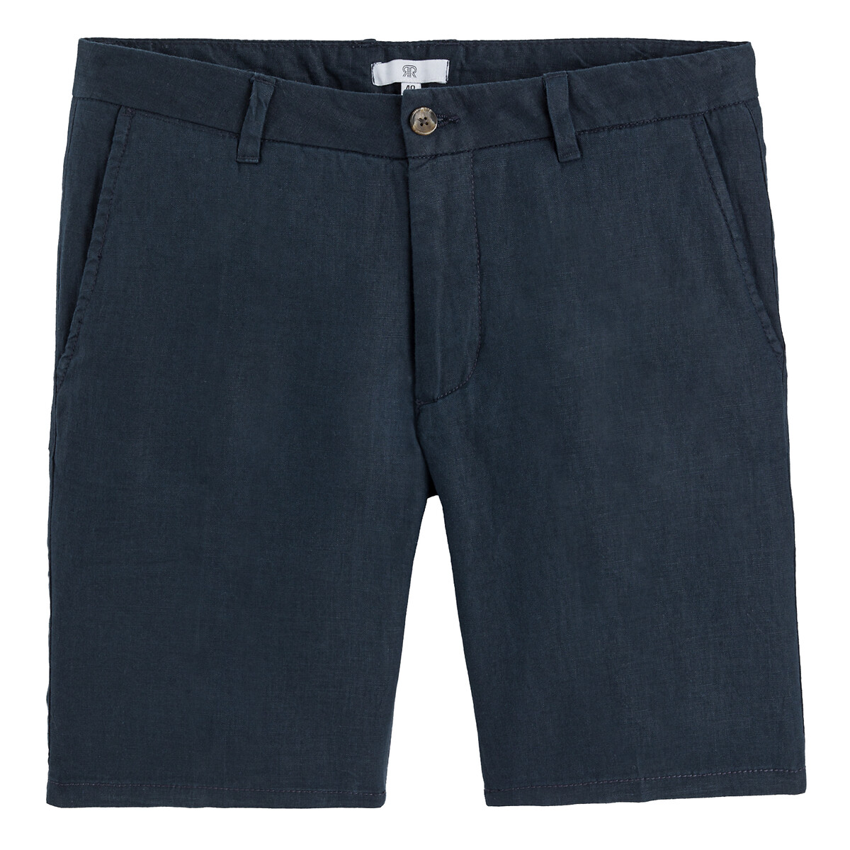 Bermuda in lino blu marino, LA REDOUTE COLLECTIONS