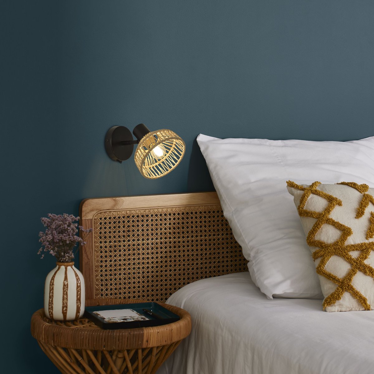 Applique murale en acier, MIKONA beige, INSPIRE