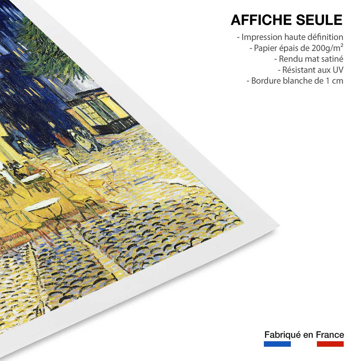 Affiche Le Café Arles par Vincent van Gogh affiche seule, HEXOA