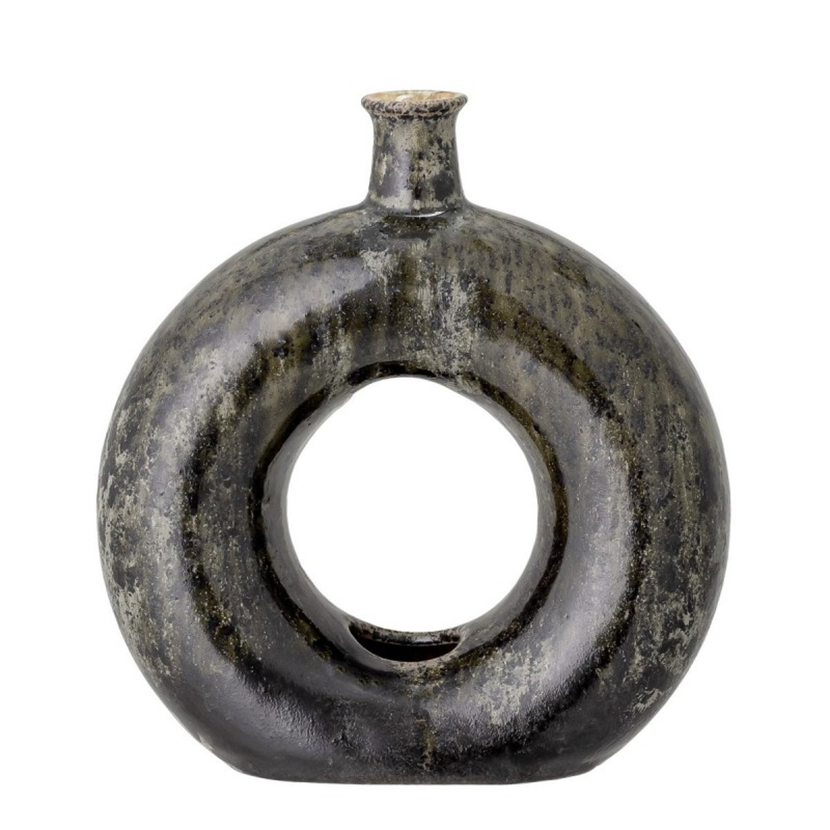 Vase cercle grès  Baldvin vert, BLOOMINGVILLE