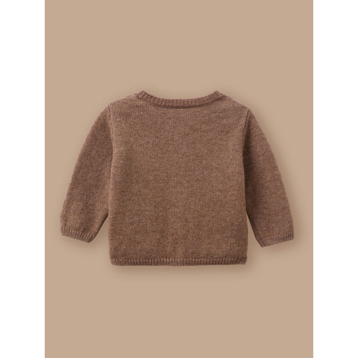 Cardigan avec laine sucre brun, CYRILLUS