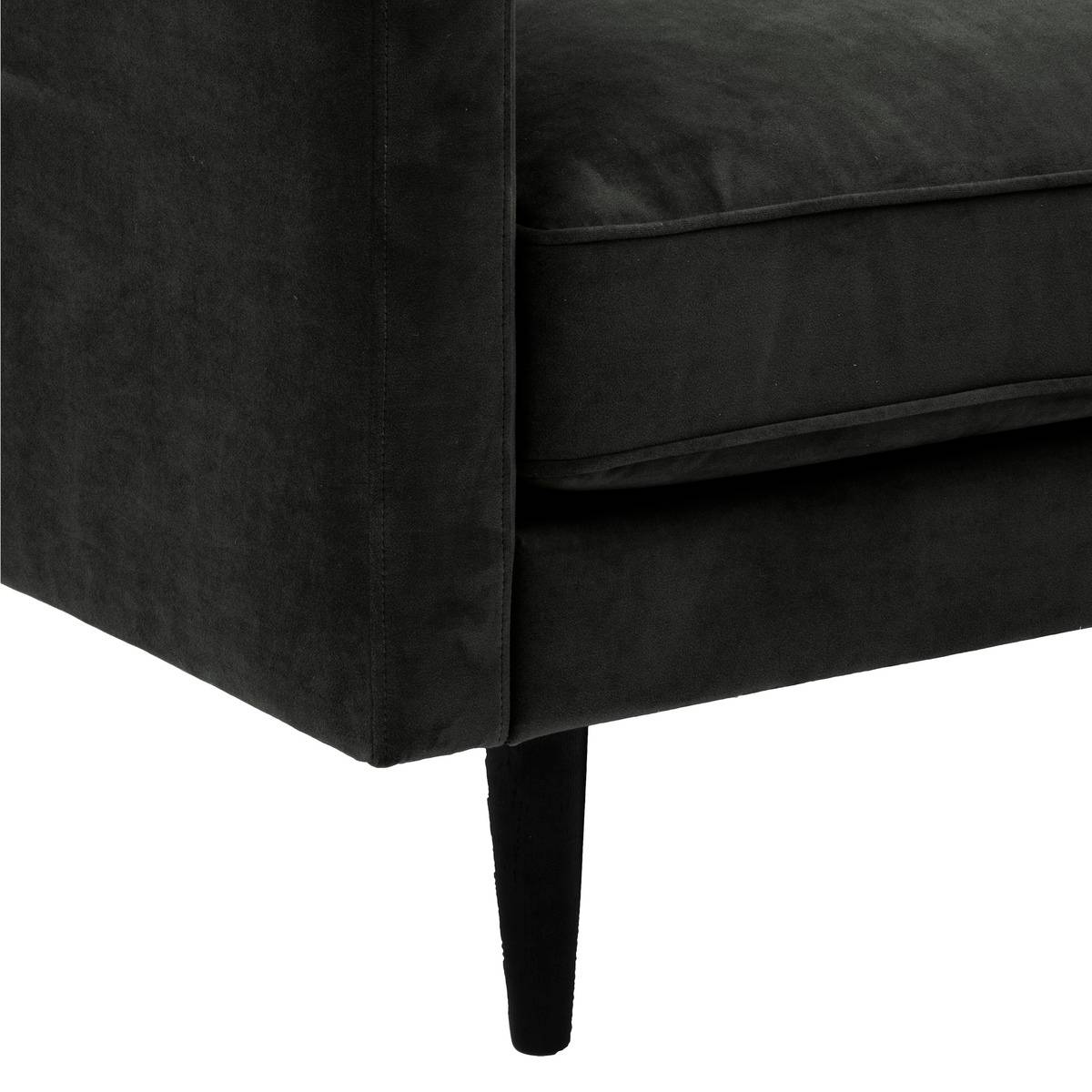 Fauteuil en velours CANDICE vert kaki, ATMOSPHERA