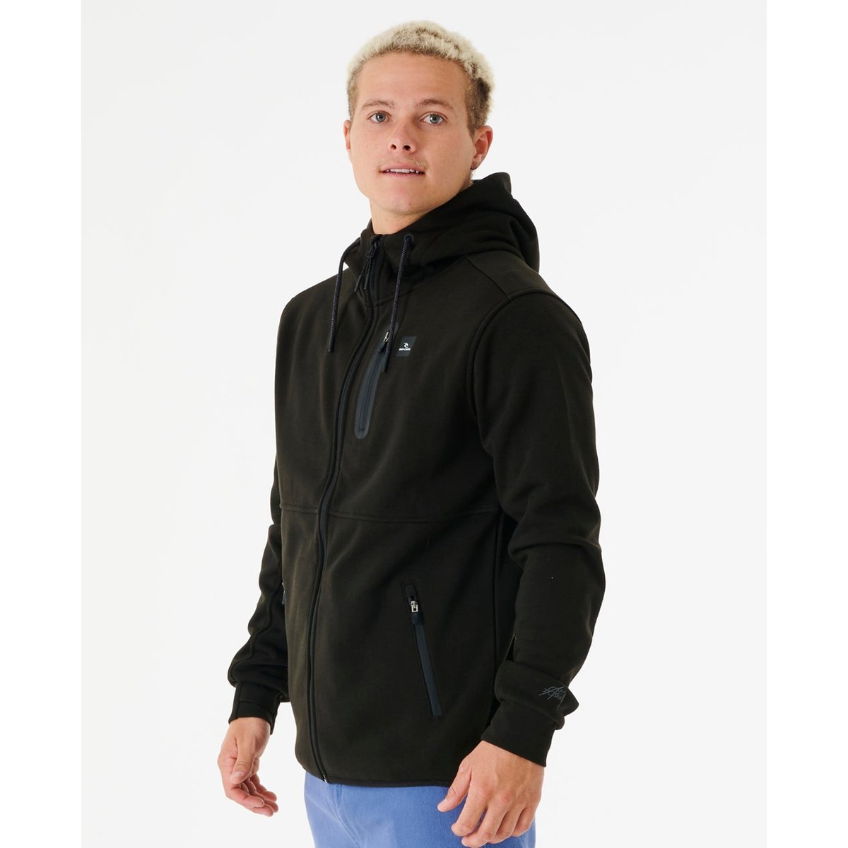 Sweat zippé à capuche DEPARTED ANTI-SERIES noir, RIP CURL