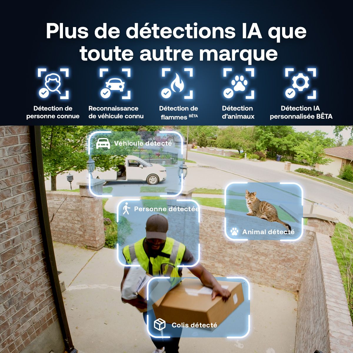 Caméra de surveillance Pack de 2 caméras 2K+ extérieur Pro6 couleur unique, ARLO