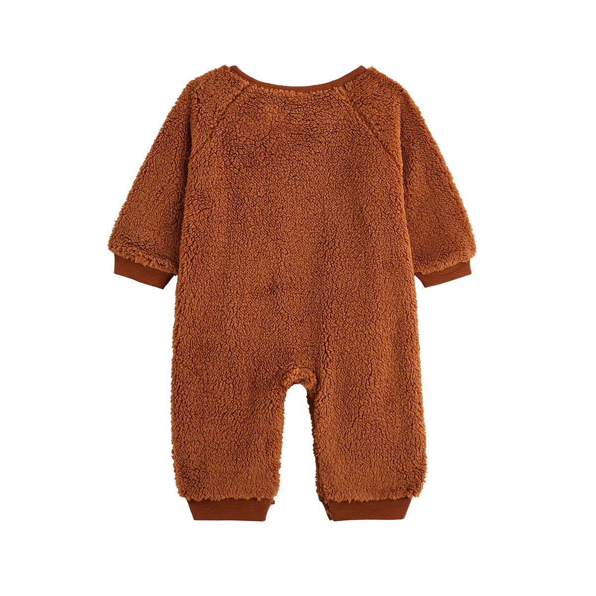 Surpyjama bébé en sherpa Moka marron, PETIT BEGUIN