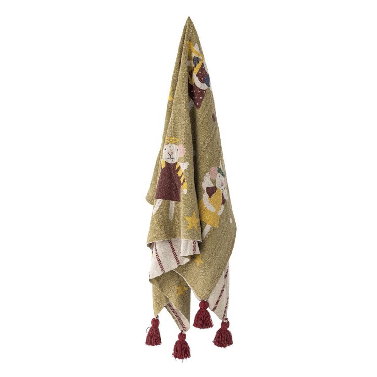 Plaid enfants coton recyclé souris PEO multicolore, BLOOMINGVILLE