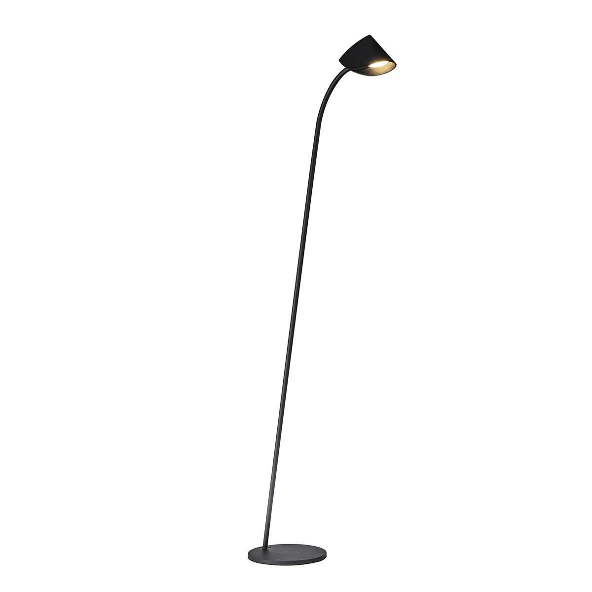 Lampadaire design en métal, CAPUCCINA noir, MANTRA