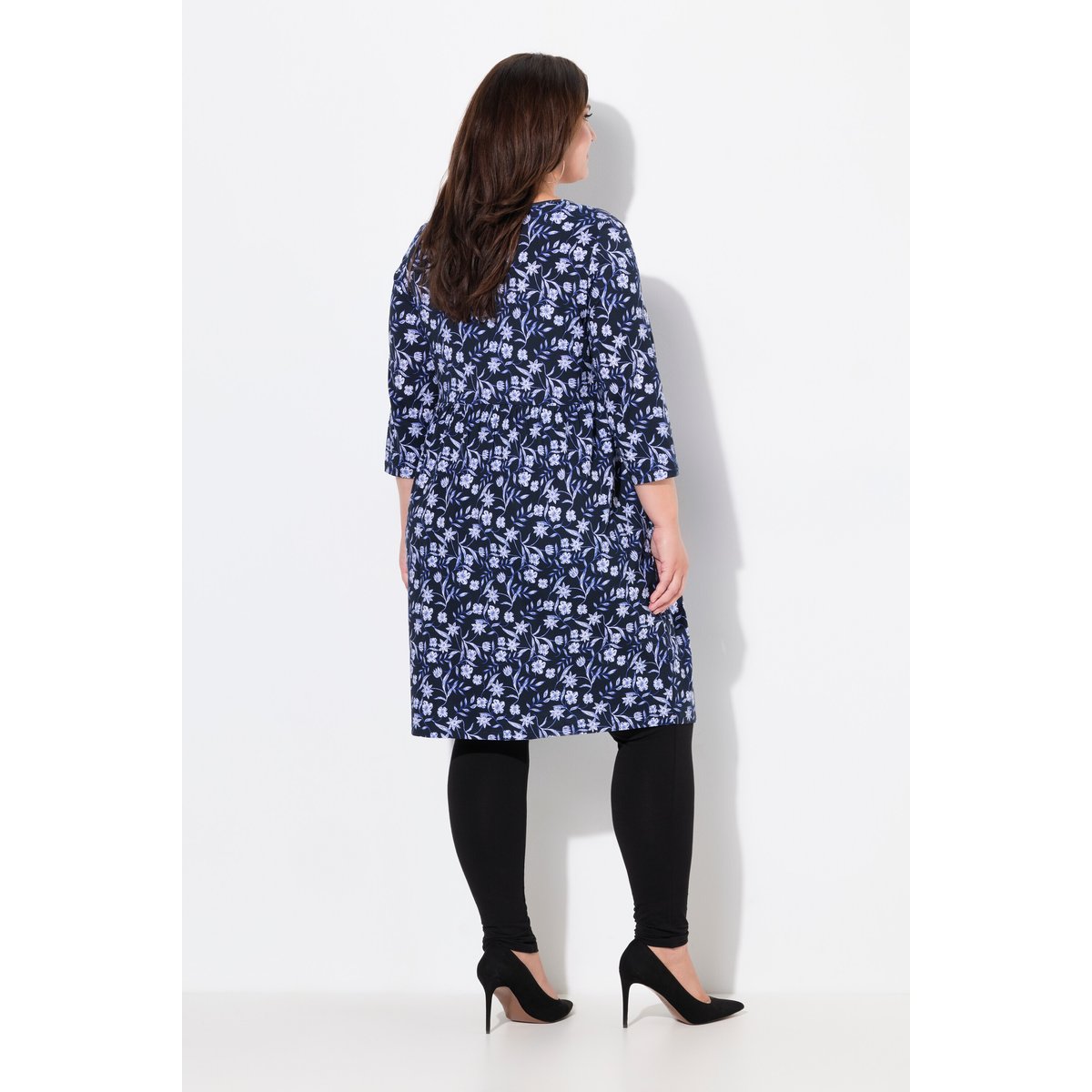 T-shirt long motif cachemire marine, ULLA POPKEN