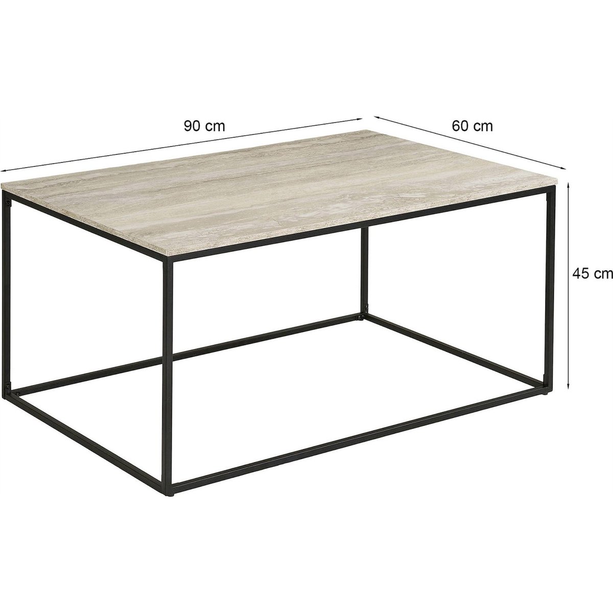 Table basse effet travertin KRAPINA travertin, RECOLLECTION