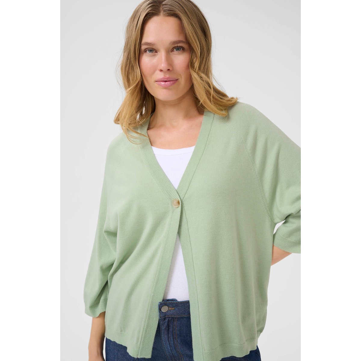 Knitted cardigan vert smoke green, KAFFE