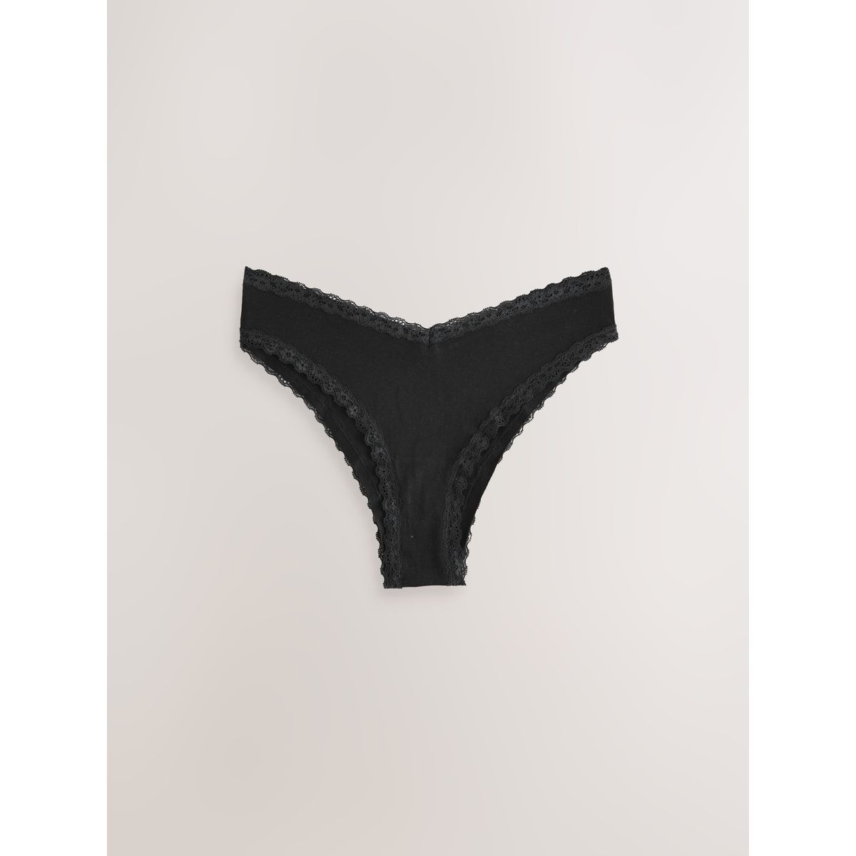 Culotte en dentelle et coton, lot de 4 noir/crème, NEXT