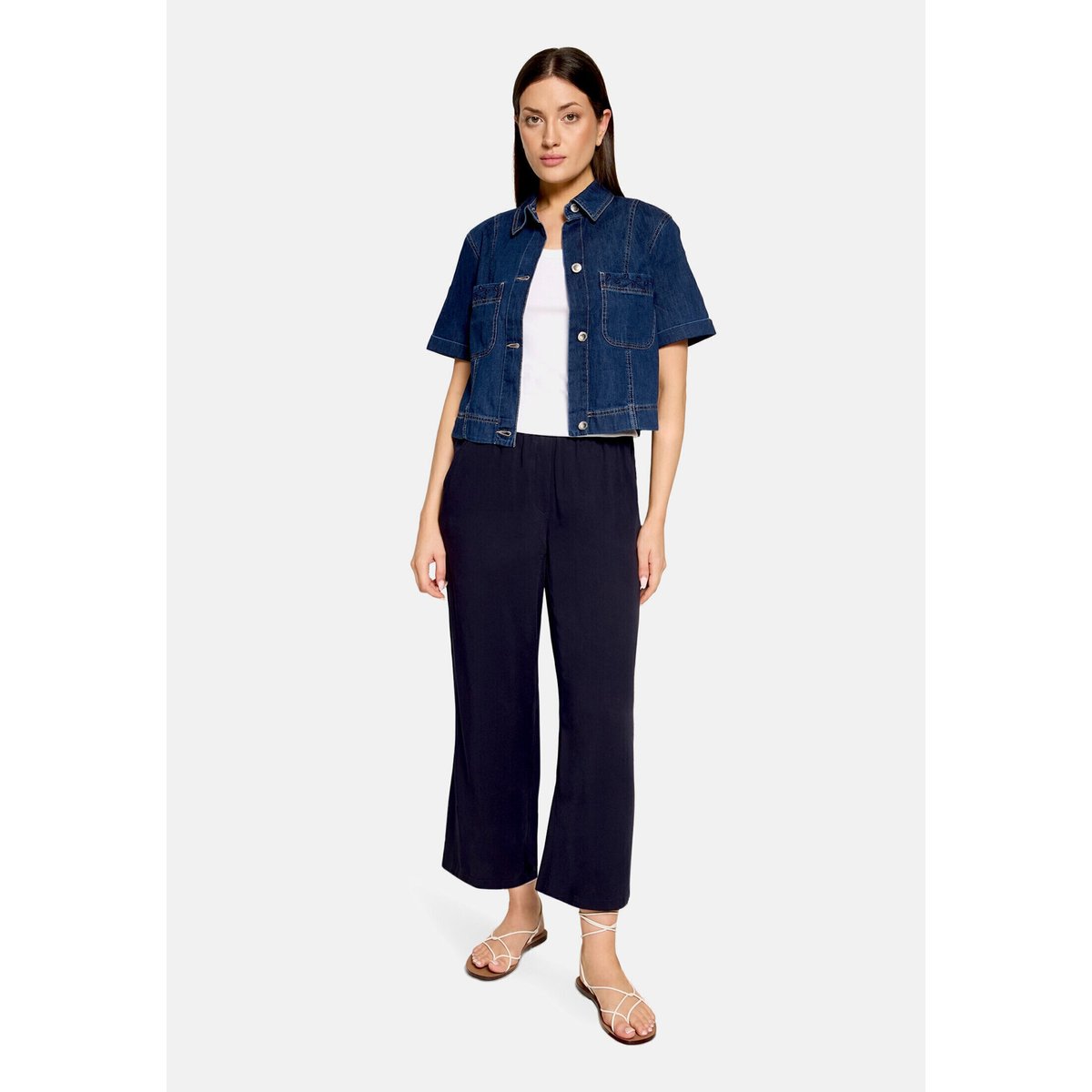 Veste en jean à col dark blue denim, BETTY BARCLAY