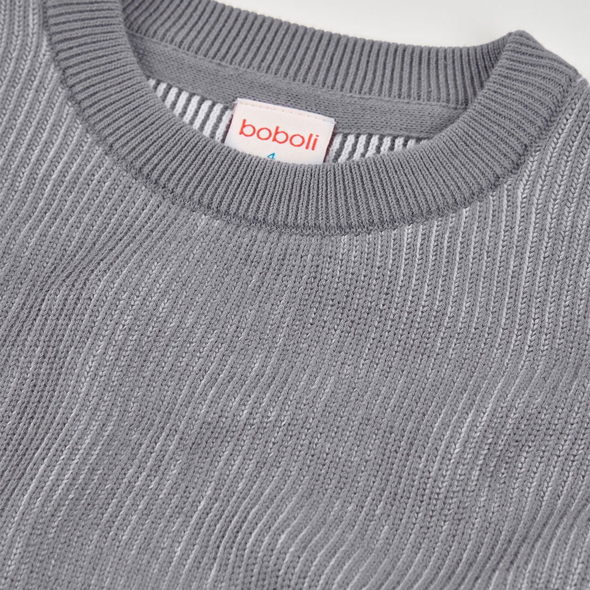Pull en coton pour enfant blanc, BOBOLI