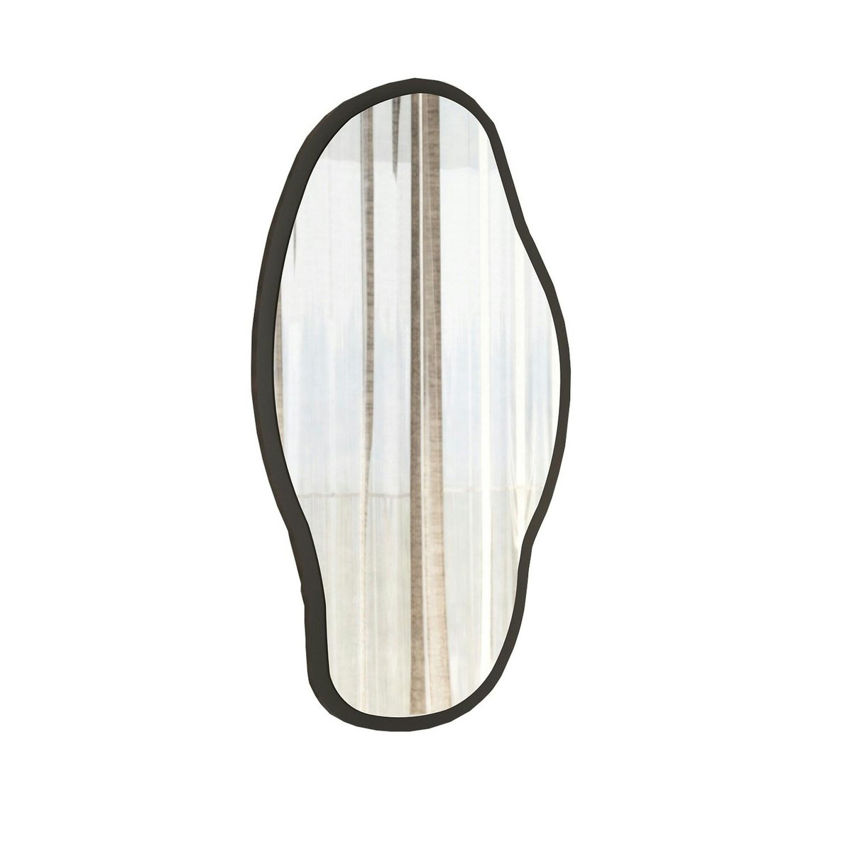 Miroir design organique forme libre - cadre noir CODY noir, PIER IMPORT