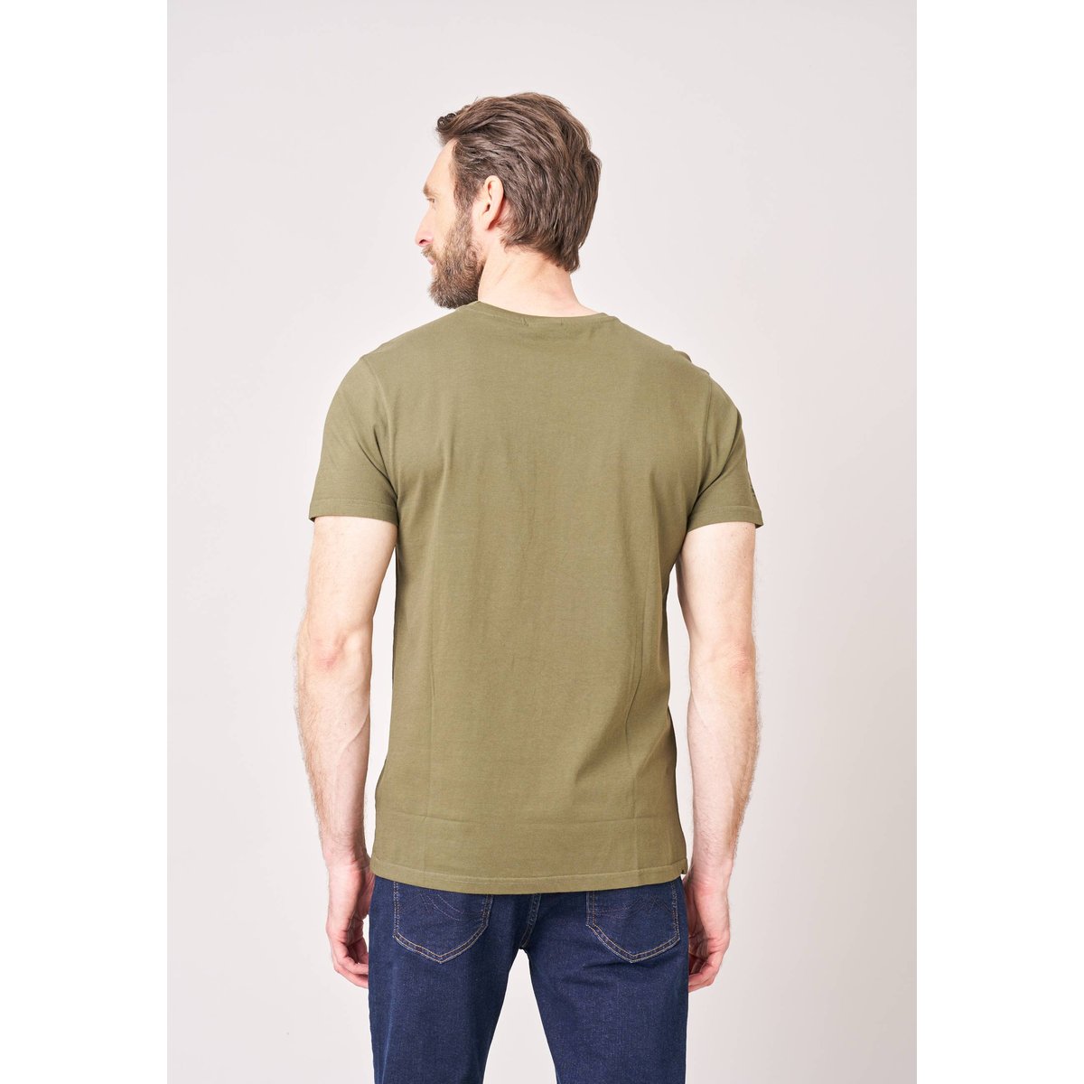 T-shirt homme en 100% coton PARK khaki, DEELUXE