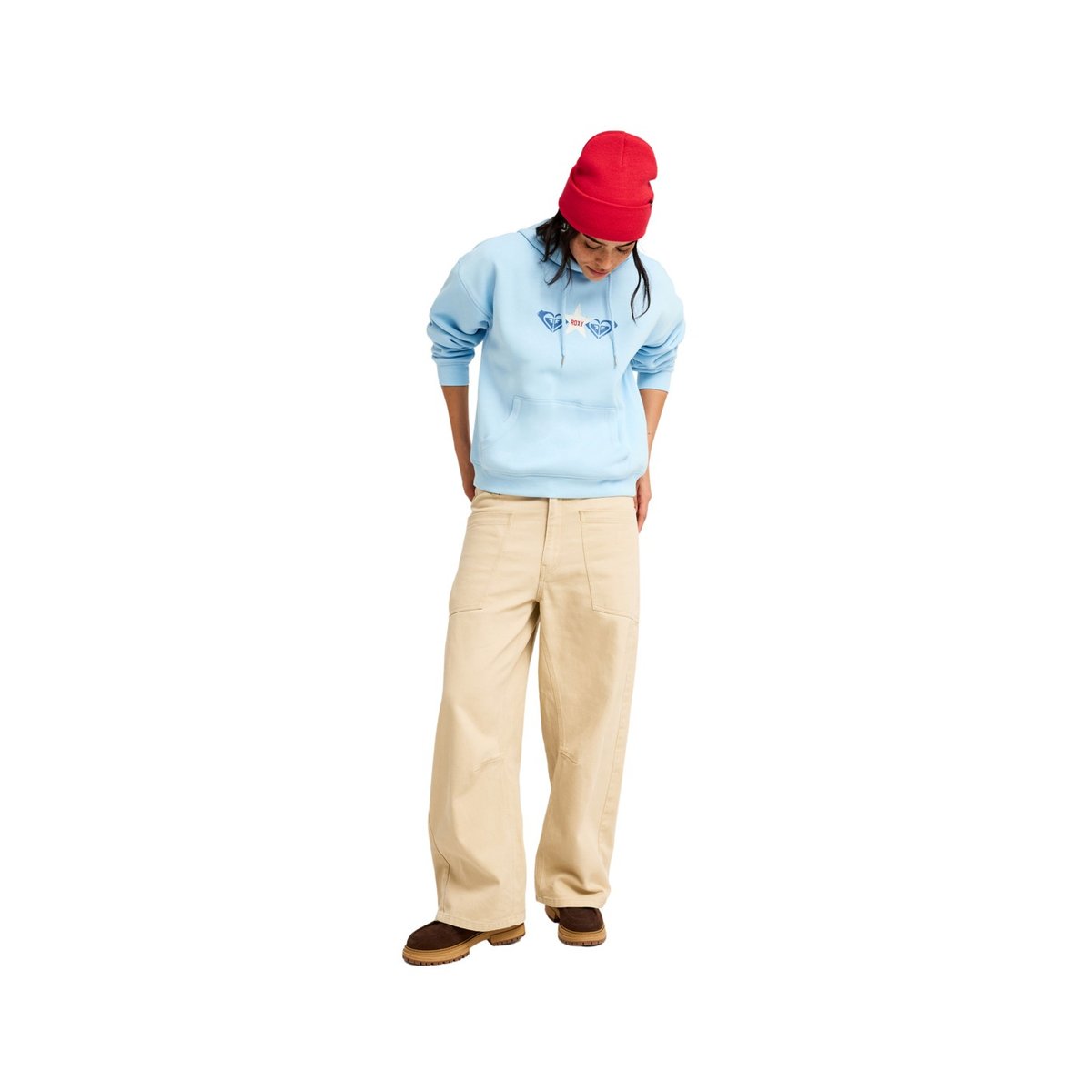 Sweat capuche décontracté PERFECT PLACE BRUSHED. bleu cerulean, ROXY
