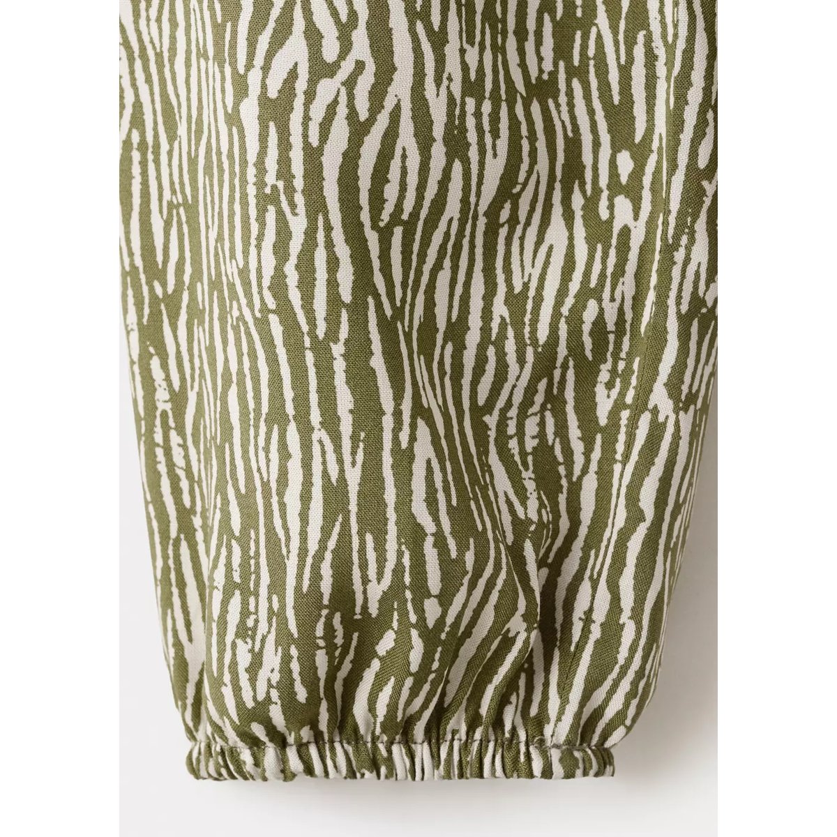 Blouse froncée cut-out kaki, MANGO TEEN