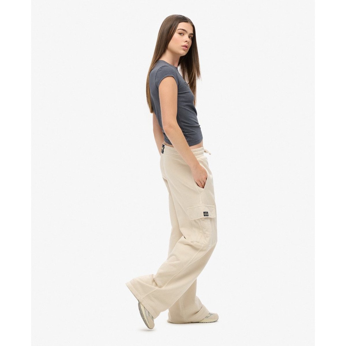 Athletic Essentials Pantalon Jogger Cargo Décontracté écru, SUPERDRY