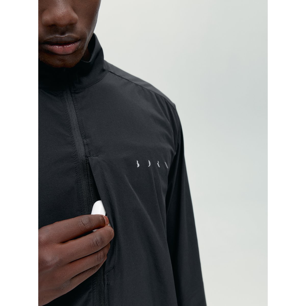 Veste de sport zippée Performance Athleisure NYASA noir, BORN