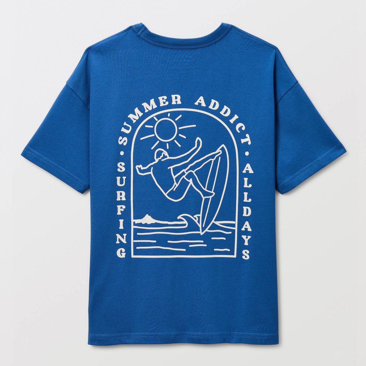 T-shirt manches courtes imprimé en coton BIO GOTS nautique, MONOPRIX