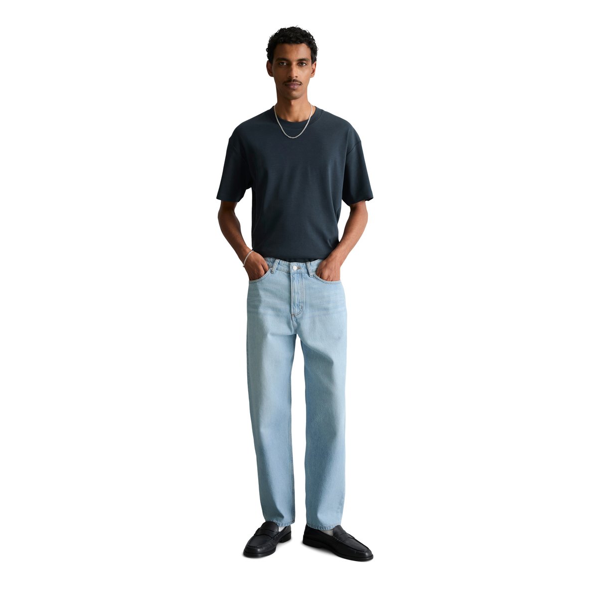 Jeans modèle Runne tapered en pur coton bio bleu clair, MARC O’POLO DENIM