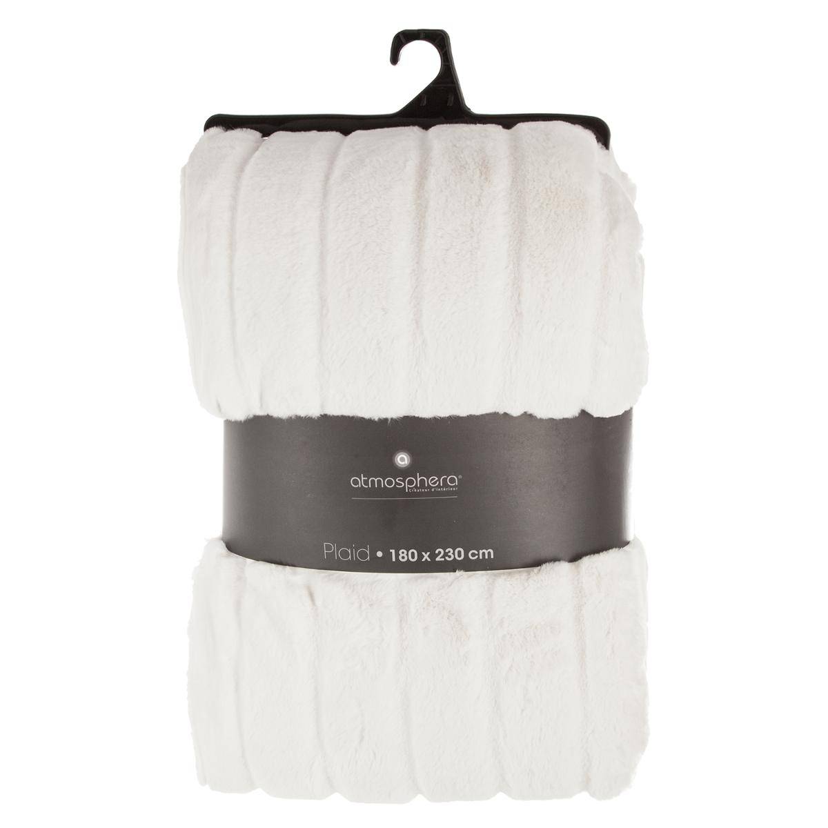 Plaid MANOIR blanc, ATMOSPHERA