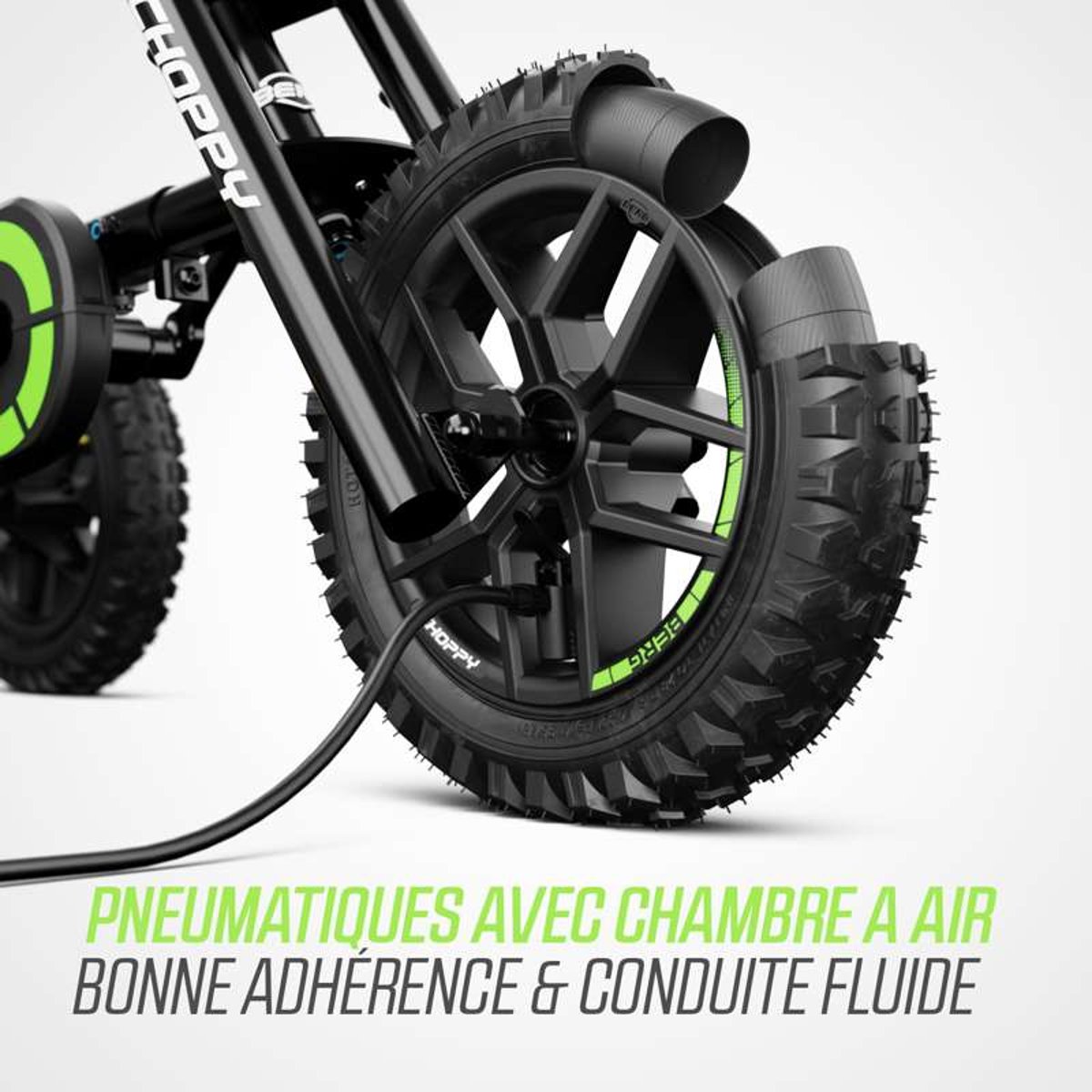 Kart à Pédales pour Enfants, 3+ Ans, Choppy Neo black/green, BERG TOYS